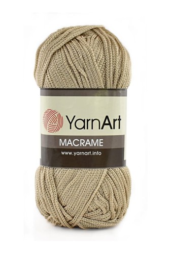 Sznurek poliestrowy YarnArt Macrame 1,5 mm 166 / jasny beż