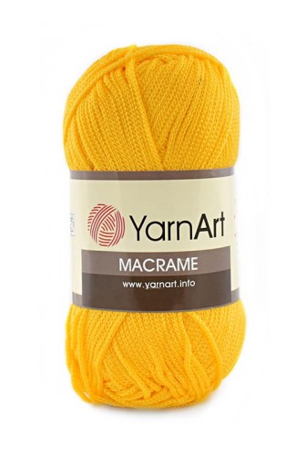 Sznurek poliestrowy YarnArt Macrame 1,5 mm 142 / żółty