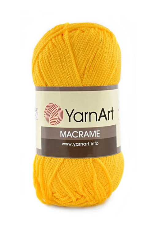 Sznurek poliestrowy YarnArt Macrame 1,5 mm 142 / żółty
