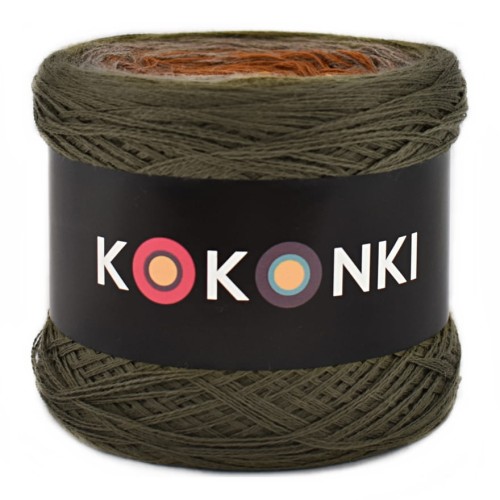 KOKONEK Merino 500 Oak Fruit - Khaki/orzech melanż/ciepły brąz/kurkuma