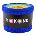 KOKONEK A202 Ganapati Kobalt/lazur/turkus/intensywny żółty/kurkuma/musztarda