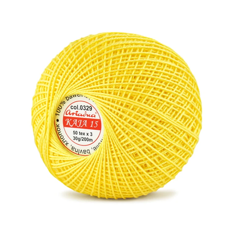 Kordonek Kaja 15 / 30 g / 329 żółty