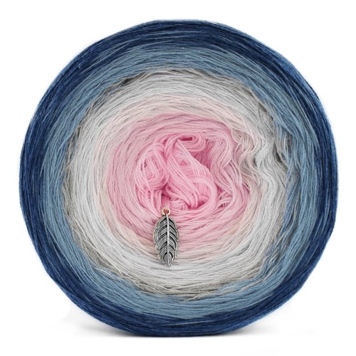KOKONEK A439 Indygo melanż/denim/szary/jasny szary/pastelowy róż/jasny róż