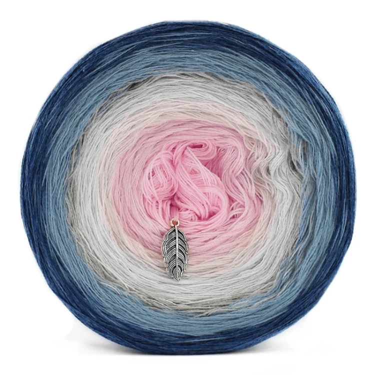 KOKONEK A439 Indygo melanż/denim/szary/jasny szary/pastelowy róż/jasny róż