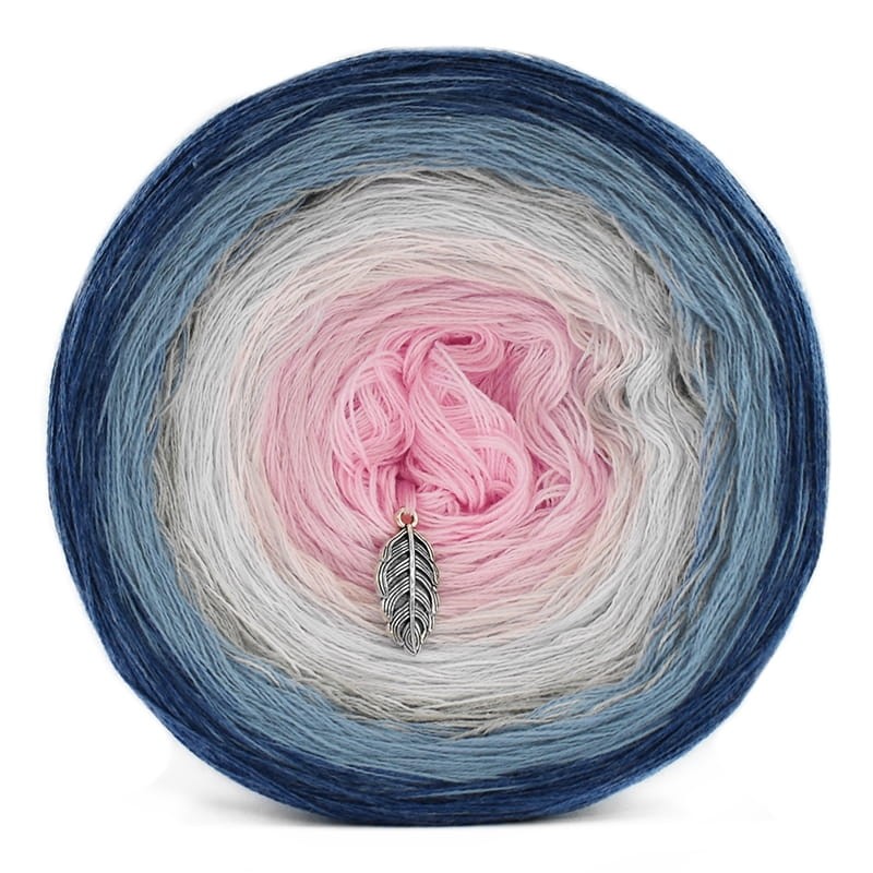 KOKONEK A439 Indygo melanż/denim/szary/jasny szary/pastelowy róż/jasny róż