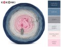 KOKONEK A439 Indygo melanż/denim/szary/jasny szary/pastelowy róż/jasny róż