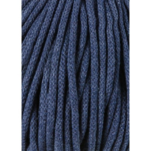 Sznurek pleciony bawełniany Bobbiny Premium / Jeansowy / 5 mm / 100 m