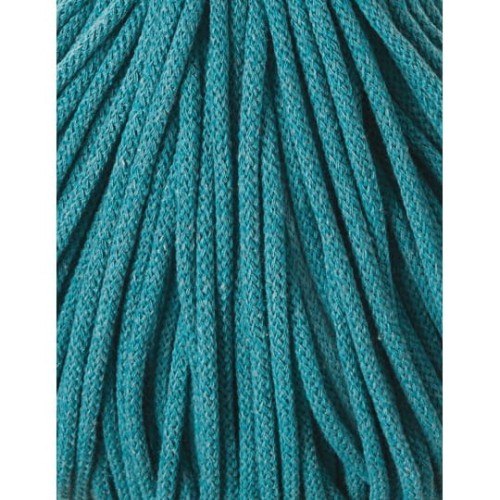 Sznurek pleciony bawełniany Bobbiny Premium / Morski / Teal / 5 mm / 100 m