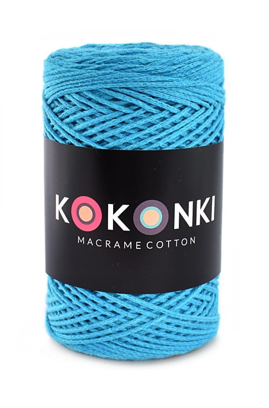 Sznurek Macrame Cotton by KOKONKI 2 mm / rolka 200 m / lazur
