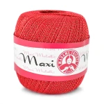 Kordonet Madame Tricote Paris Maxi Metallic 26328 / červená se zlatou nití