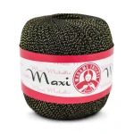 Kordonek Madame Tricote Paris Maxi Metallic 2999 / czerń ze złotą nicią