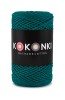Sznurek Macrame Cotton by KOKONKI 2 mm / rolka 200 m / ciemny szmaragd (wiązany)