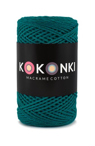 Sznurek Macrame Cotton by KOKONKI 2mm / rolka 200m / ciemny szmaragd - OUTLET
