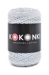 Sznurek Macrame Cotton by KOKONKI 2mm / rolka 200m / jasny szary - OUTLET