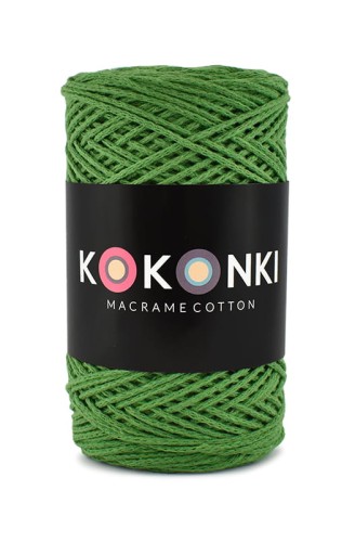 Sznurek Macrame Cotton by KOKONKI 2 mm / rolka 200 m / paproć (wiązany)