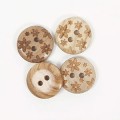 Guzik Drops drewniany / 15 mm / kwiatki / 628