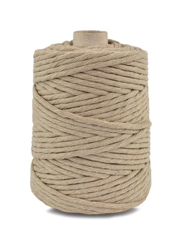 Sznurek bawełniany skręcany 5 mm / 100 m / 605 cappucino