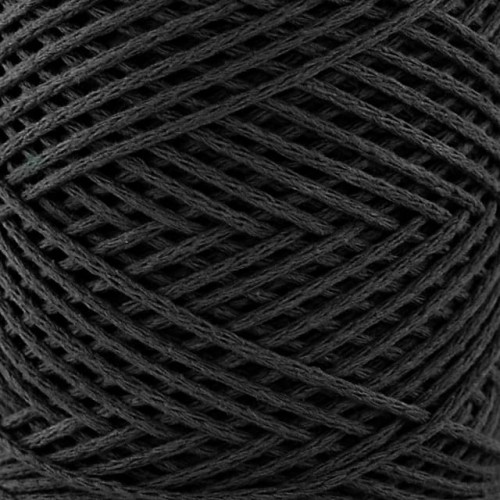 Sznurek Macrame Cotton by KOKONKI 2 mm / rolka 200 m / czerń (wiązany)
