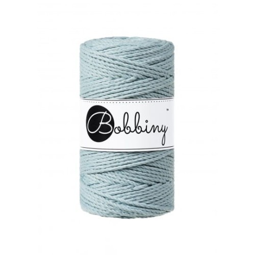 Sznurek skręcany 3-żyłowy bawełniany Bobbiny 3ply Macrame Rope / Mgiełka / Misty / 3 mm / 100 m