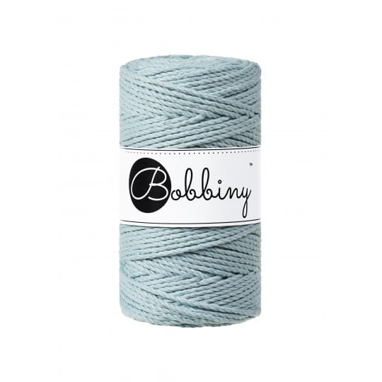 Sznurek skręcany 3-żyłowy bawełniany Bobbiny 3ply Macrame Rope / Mgiełka / Misty / 3 mm / 100 m