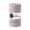 Sznurek skręcany 3-żyłowy bawełniany Bobbiny 3ply Macrame Rope / Perłowy / Pearl / 3 mm / 100 m