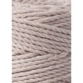 Sznurek skręcany 3-żyłowy bawełniany Bobbiny 3ply Macrame Rope / Perłowy / Pearl / 3 mm / 100 m