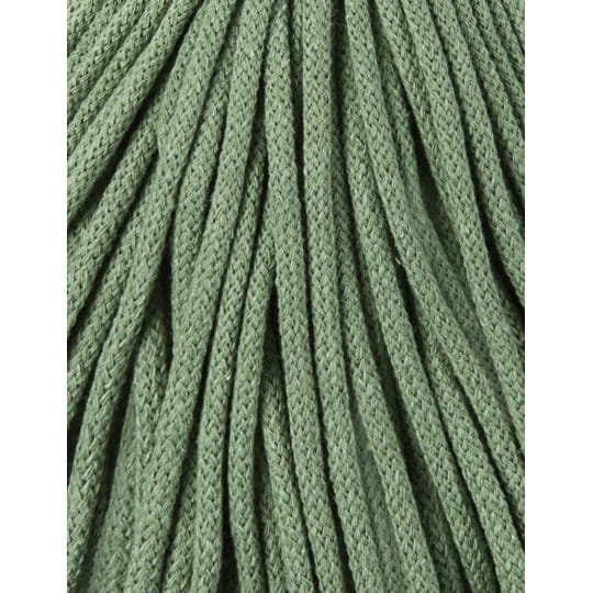 Sznurek pleciony bawełniany Bobbiny Premium / Szałwia / Eucalyptus Green / 5 mm / 100 m