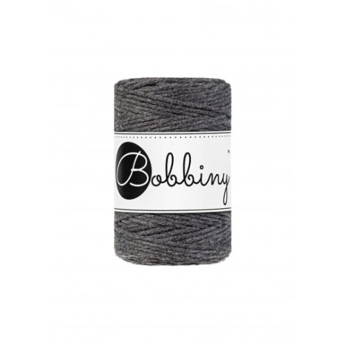 Sznurek skręcany bawełniany Bobbiny Macrame Cord / Grafit / Charcoal / 1,5mm / 100m