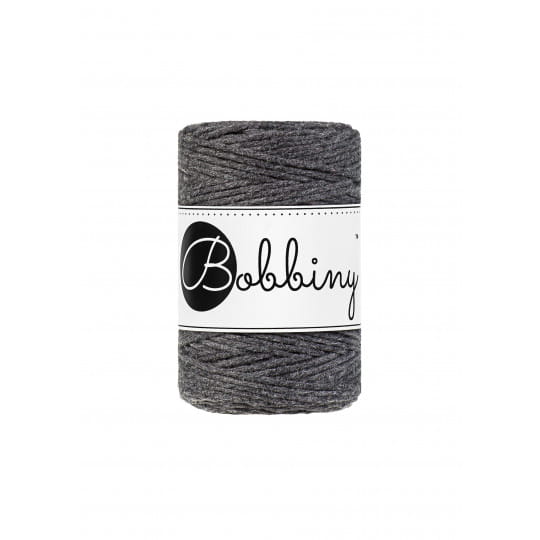 Sznurek skręcany bawełniany Bobbiny Macrame Cord / Grafit / Charcoal / 1,5mm / 100m