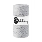 Sznurek skręcany bawełniany Bobbiny Macrame Cord / Jasny Szary / Light Grey / 3mm / 100m