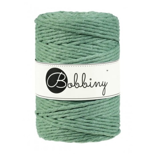 Sznurek skręcany bawełniany Bobbiny Macrame Cord / Szałwia / Eucalyptus Green / 5mm / 100m