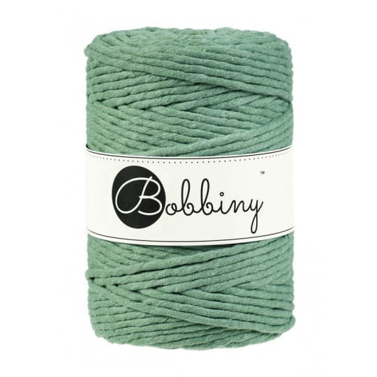 Sznurek skręcany bawełniany Bobbiny Macrame Cord / Szałwia / Eucalyptus Green / 5mm / 100m