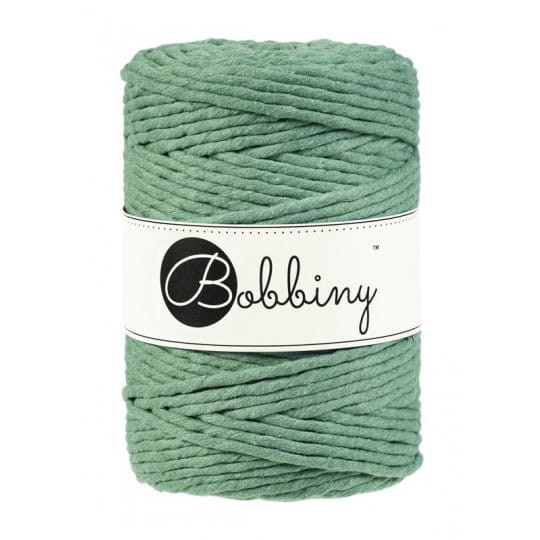 Sznurek skręcany bawełniany Bobbiny Macrame Cord / Szałwia / Eucalyptus Green / 5mm / 100m