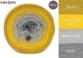 KOKONEK Merino 656 - Złoty/intensywny żółty/jasny szary/szary
