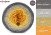 KOKONEK Merino 658 - Średni szary/jasny szary/żółty/kurkuma