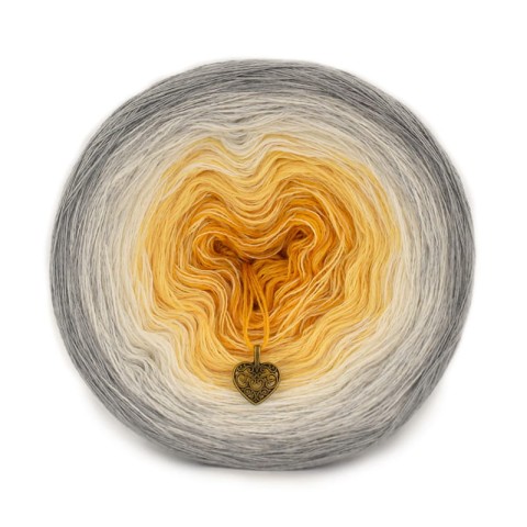 KOKONEK Merino 659 -  Szary/jasny szary melanż/krem/żółty/kurkuma