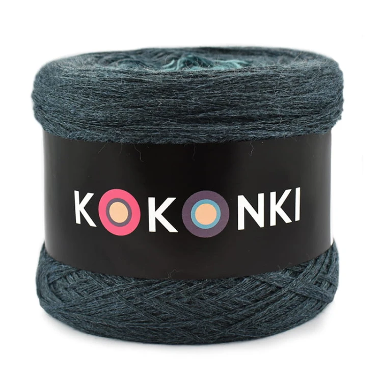 KOKONEK Merino 661 - Petrol melanż/patyna melanż/patyna