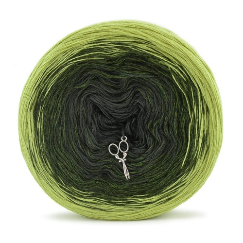 KOKONEK Merino 663 - Limetka/khaki melanż/ciemne khaki