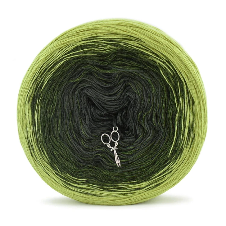 KOKONEK Merino 663 - Limetka/khaki melanż/ciemne khaki