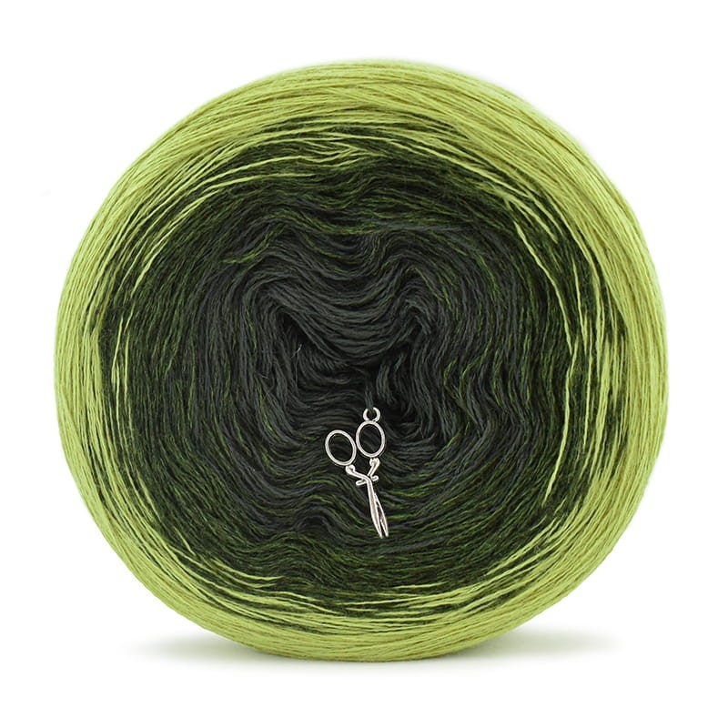 KOKONEK Merino 663 - Limetka/khaki melanż/ciemne khaki