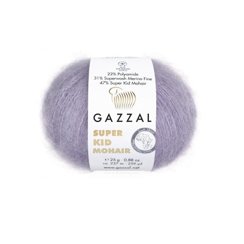 Włóczka Gazzal Super Kid Mohair 64413 / wrzos