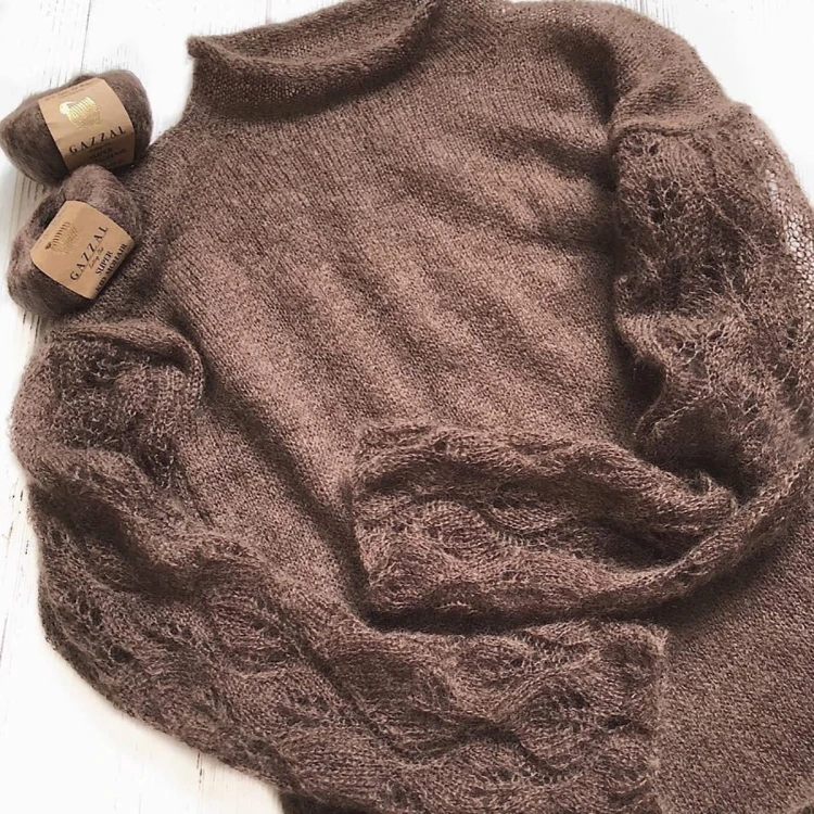 Włóczka Gazzal Super Kid Mohair 64409 / czerń