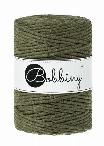 Sznurek skręcany bawełniany Bobbiny Macrame Cord / Awokado / Avocado / 5mm / 100m