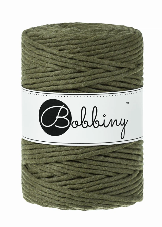 Sznurek skręcany bawełniany Bobbiny Macrame Cord / Awokado / Avocado / 5mm / 100m