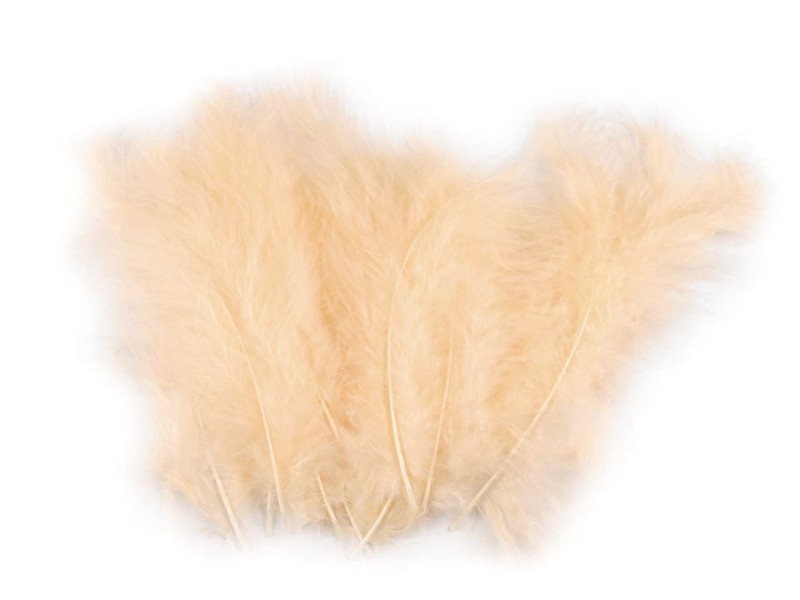 Pióra strusie 9-16 cm / łososiowy / 20 sztuk / 150437