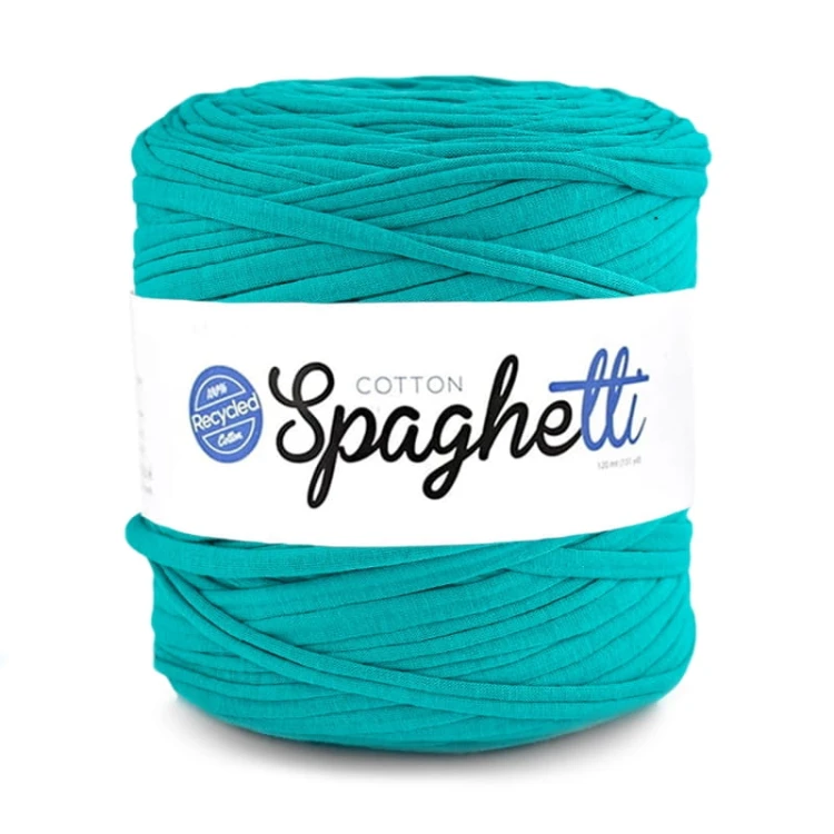 T-shirt Yarn Cotton Spaghetti / szmaragd