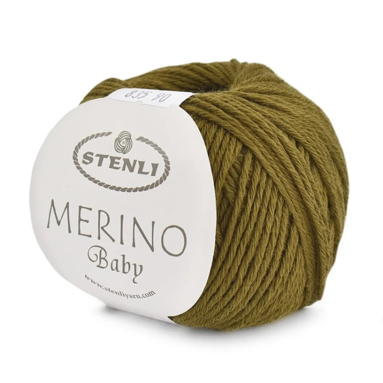 Włóczka Stenli Merino Baby 835 / oliwka