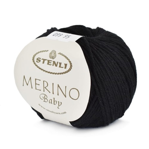 Włóczka Stenli Merino Baby 099 / czerń
