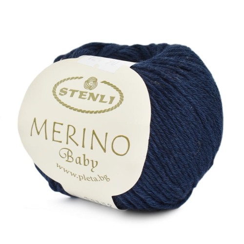 Włóczka Stenli Merino Baby 124 / granat