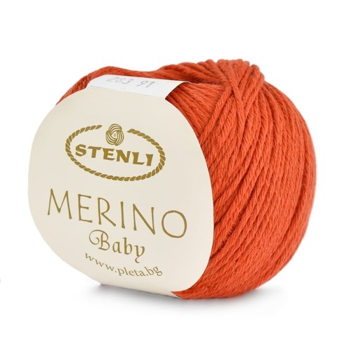 Włóczka Stenli Merino Baby 283 / cegła